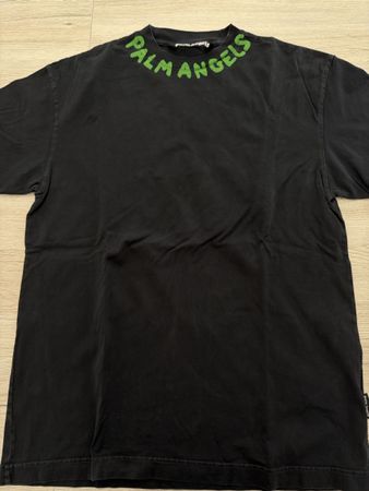 Palm Angels T-Shirt noir Taille M logo vert bon état