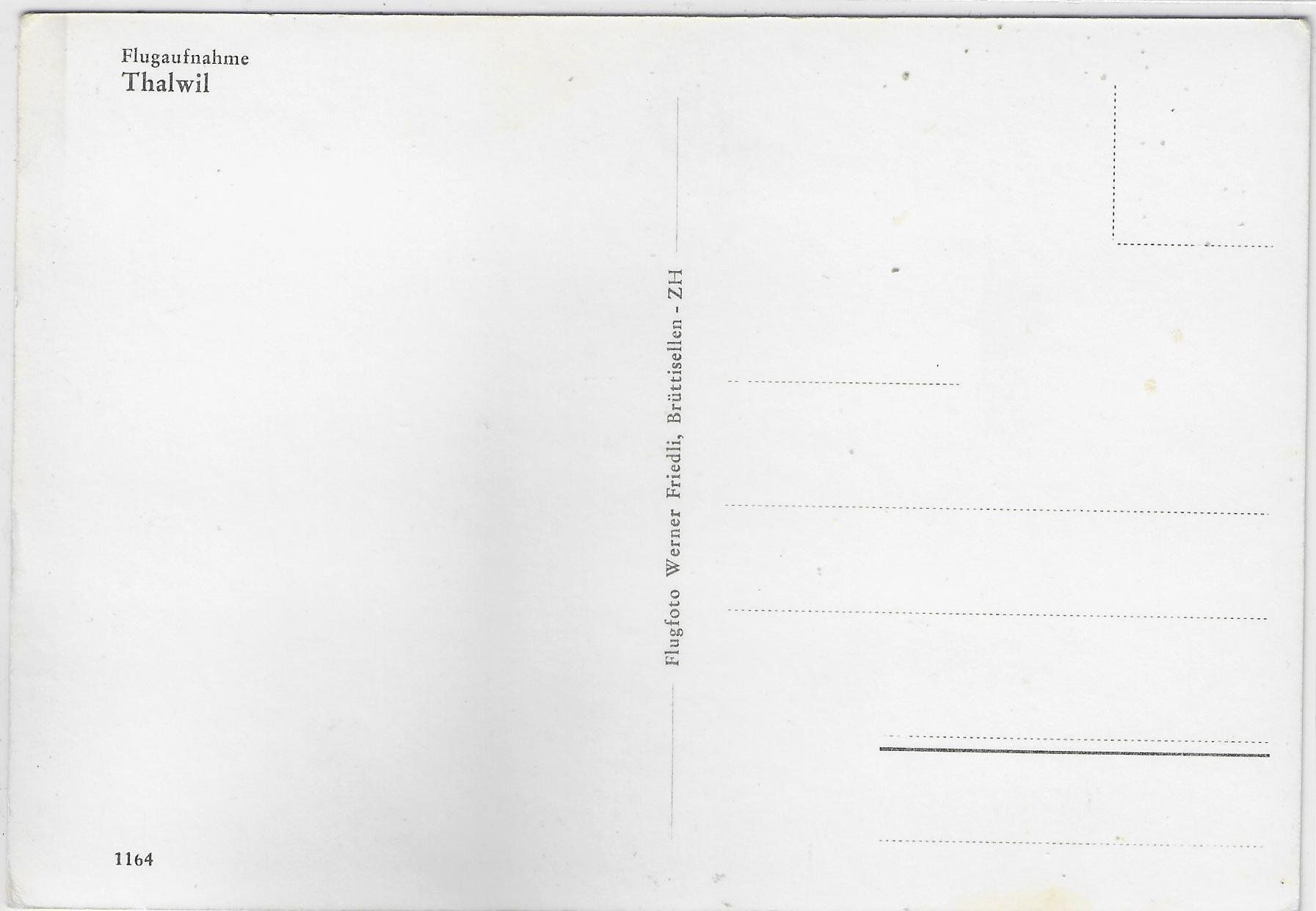 Cartoline postali: Flugaufnahme Thalwil ZH – Usato da Ettingen venduto da Kartenplanet 1