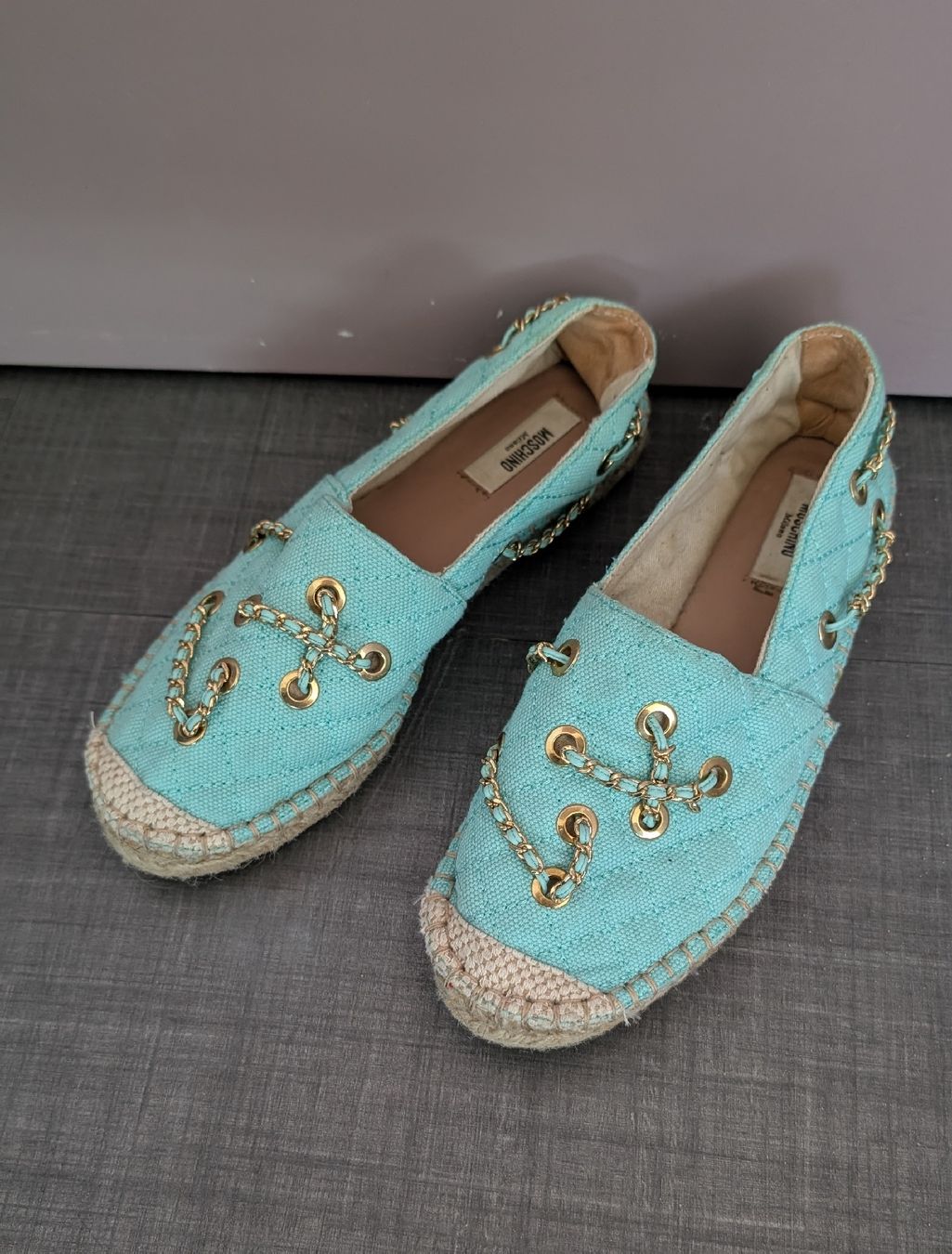Moschino Scarpe da donna: Moschino Espadrilles, Size 38, turquoise – Nuovo (secondo la descrizione) da Meyrin venduto da att_mgj5