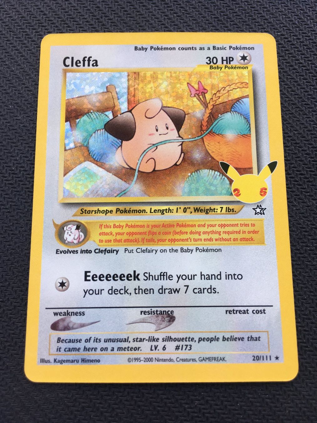 Pokémon Carte collezionabili: Pokémon - Cleffa 20/111 - 25th Celebrations Edition -EN- – Nuovo (secondo la descrizione) da St.Gallen venduto da Punktchen01