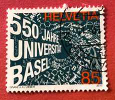 Nr.1348 mit Stempel 550 Jahre Universität Basel 2010 