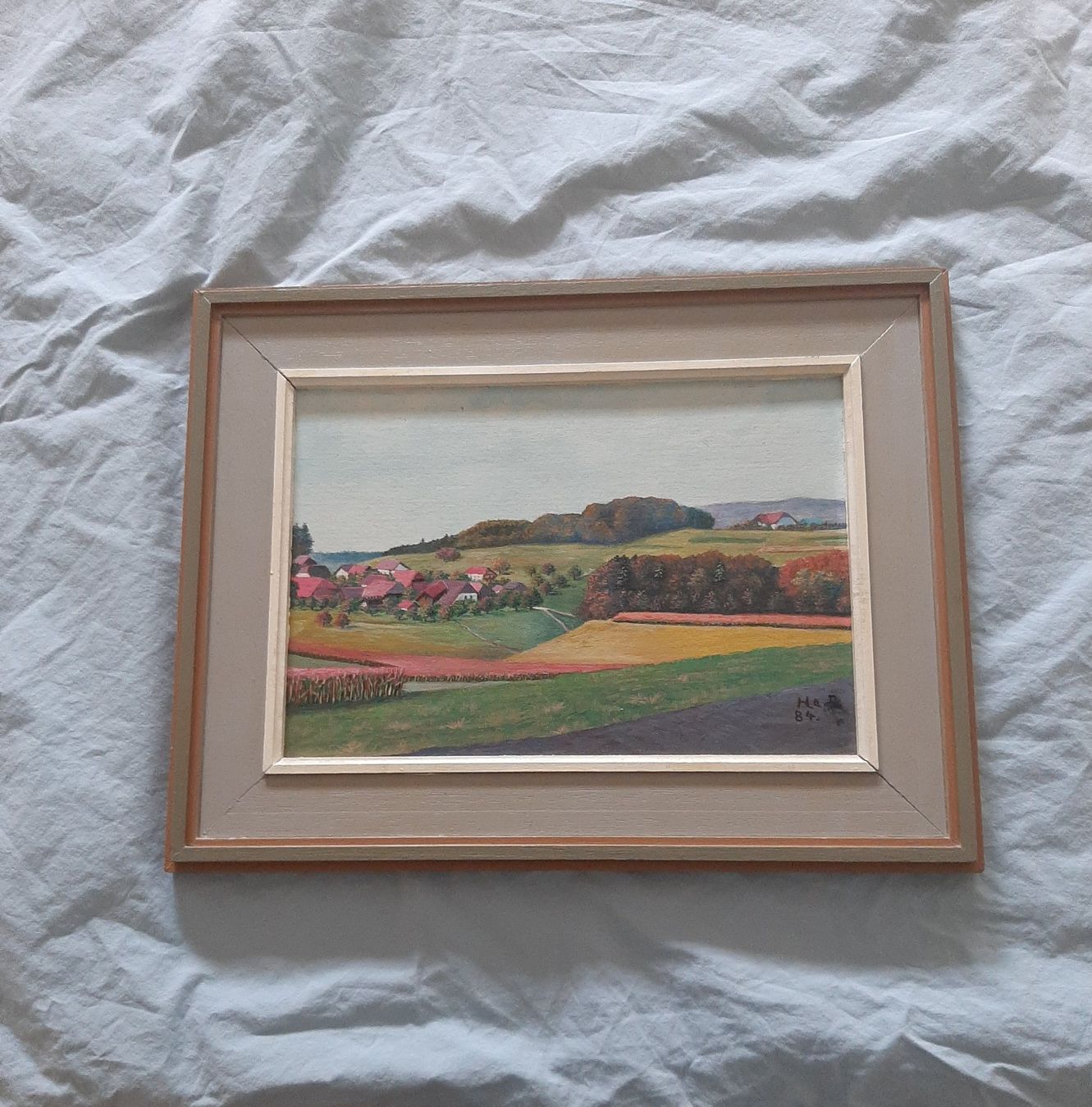 Dipinti: Buecheggberg Seeland- schaft Solothurn  30 x 40 – Usato da Bern venduto da mmu_d7cb 2