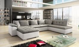 Wohnlandschaft Sofa Links mit Bettkasten + Schlaffunktion