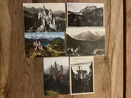 Alte Ansichskarten „Schloss Neuschwanstein“ 6 Stück