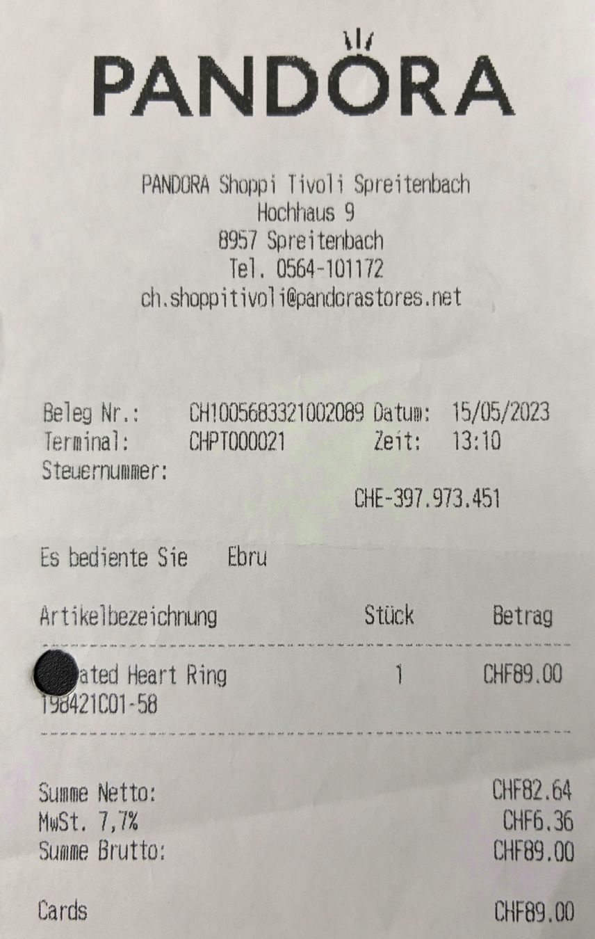 Anelli: Pandora Fingerring aus Silber – Usato da Adlikon b.Regensdf venduto da S-T-H 3