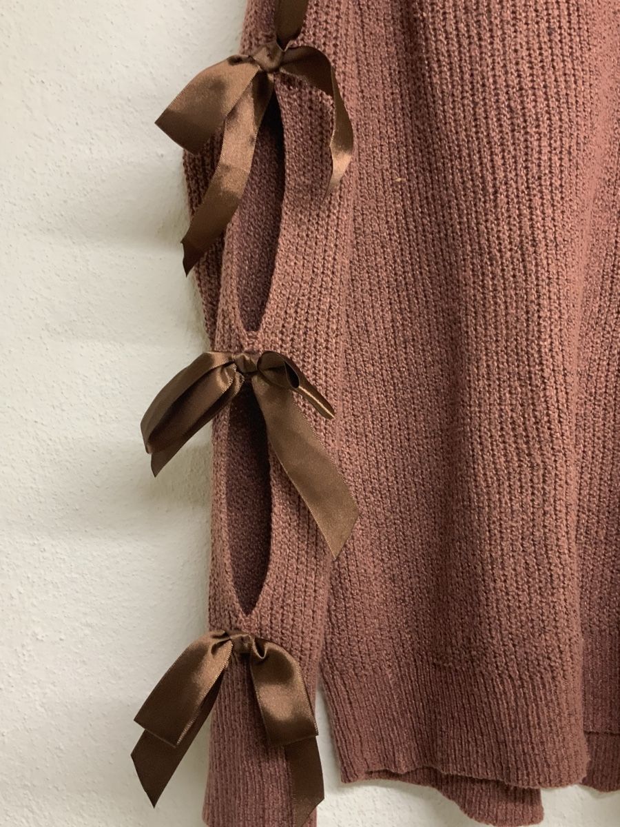 Pulls & Sweat-shirts: Pullover Damen Grösse L Braun mit Schleifen 100% Polyester – D'occasion à Wallisellen par AS.TZ. 2
