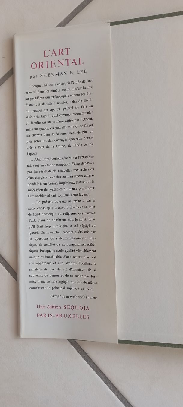 Libri: L'Art Oriental Sherman E. Lee Editions Sequoia – Usato da Le Locle venduto da Oldthingslover 2