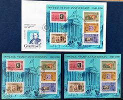 1990 - Guernsey -GB - FDC +Block **+ET150 Jahre Briefmarken