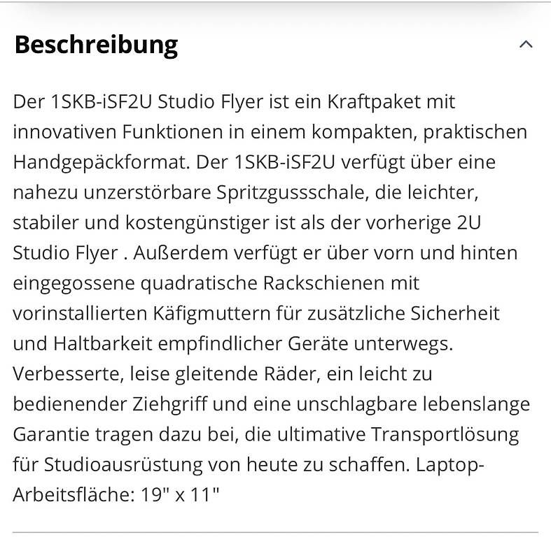 Valigie: SKB Studio Flyer 19" Case mit Rollen – Nuovo e nell'imballaggio originale da Rorschach venduto da Crossfire34343 4