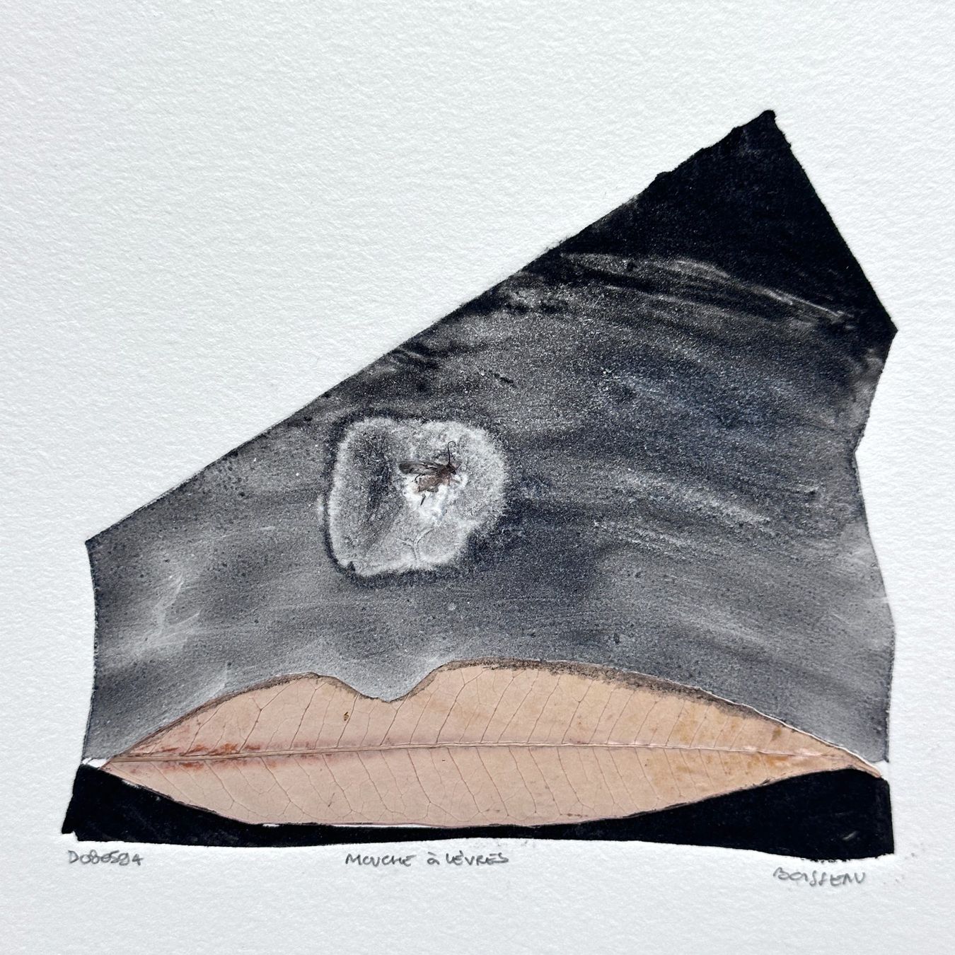 Tableaux: Composition abstraite "Mouche à lèvres" signée BASSEM 1994 – D'occasion à Morges par vintiques 9