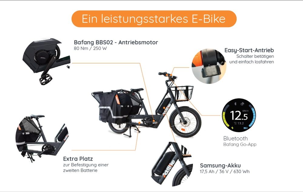 AddBike UCargo Family Lasten eBike mit 2 Kindersitzen Kaufen auf Ricardo
