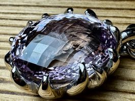 Herz-Anhänger mit Lavendel-Amethyst 52CT - Einzelanfertigung