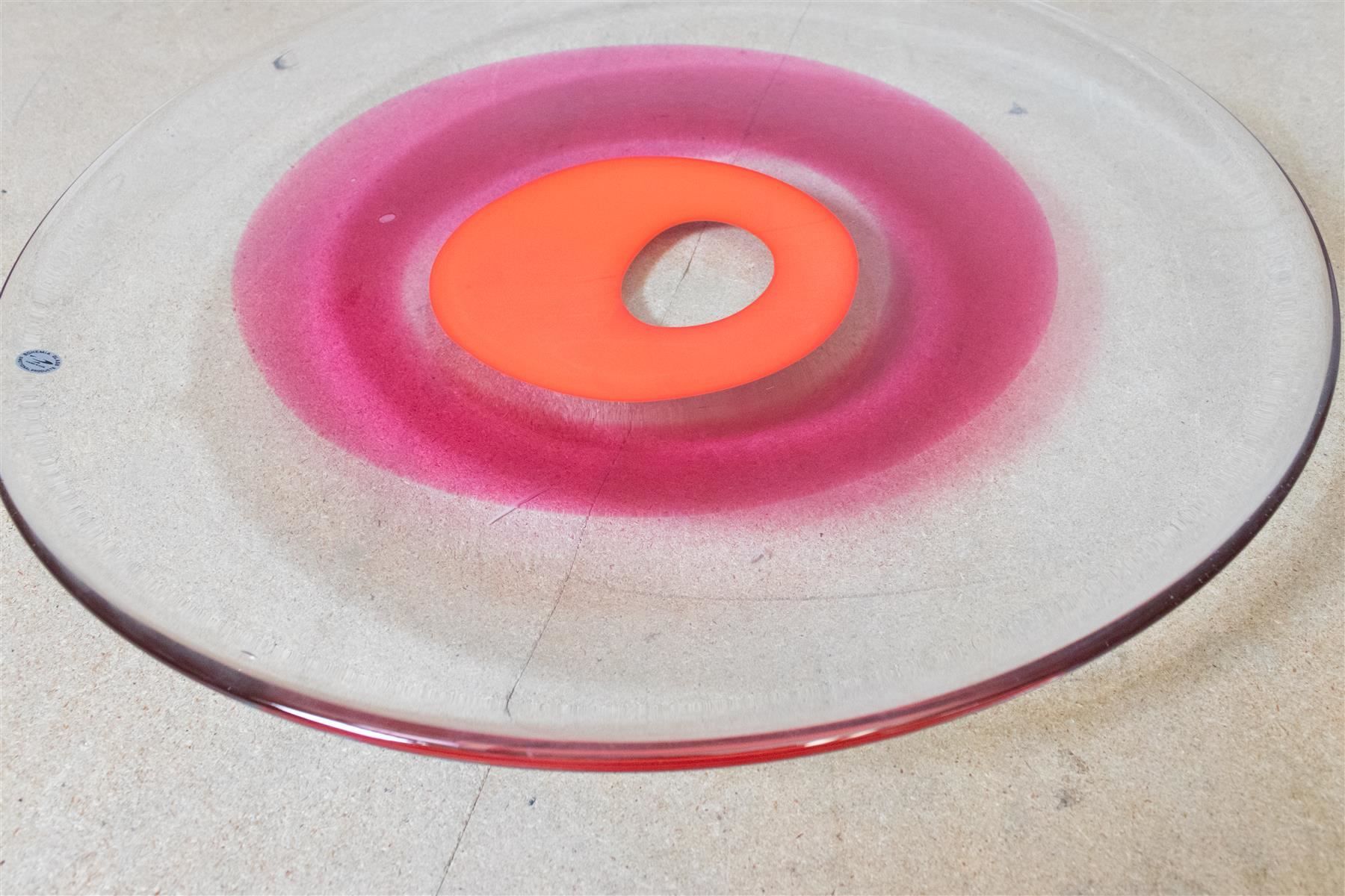 Piatti: Grosser Glasteller Böhmisches Glas Rot – Usato da Zürich venduto da ZuercherBrockenhaus 2