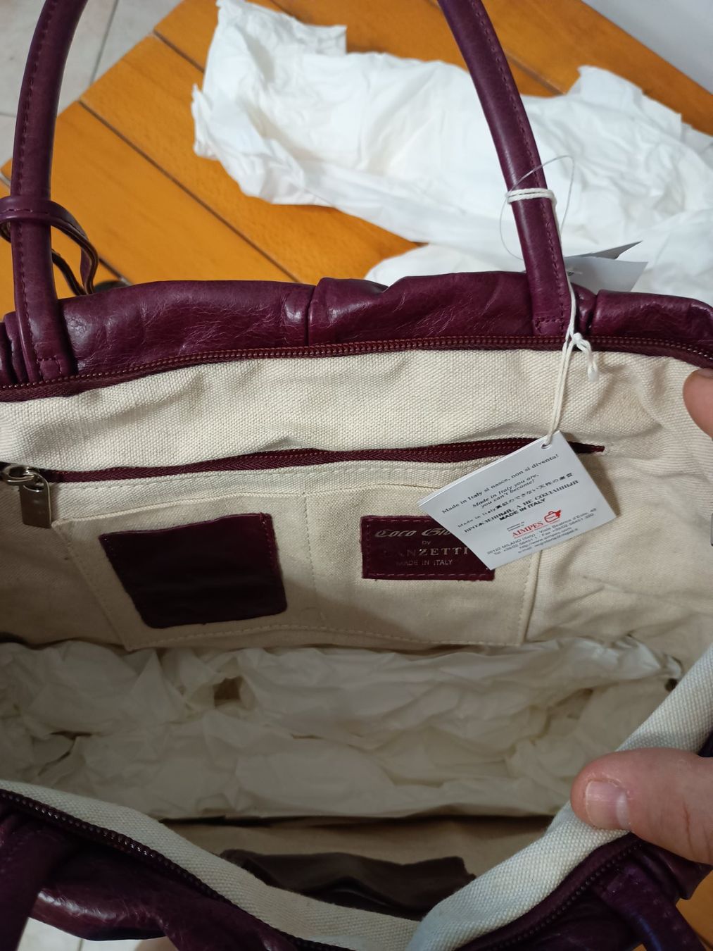Borse da donna: Borse Lanzetti / Lexiapel bordeaux – Usato da Chiasso venduto da mar_5xmm 6