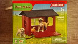 Schleich 42722, Hundehütte mit Golden Retriever Welpen!