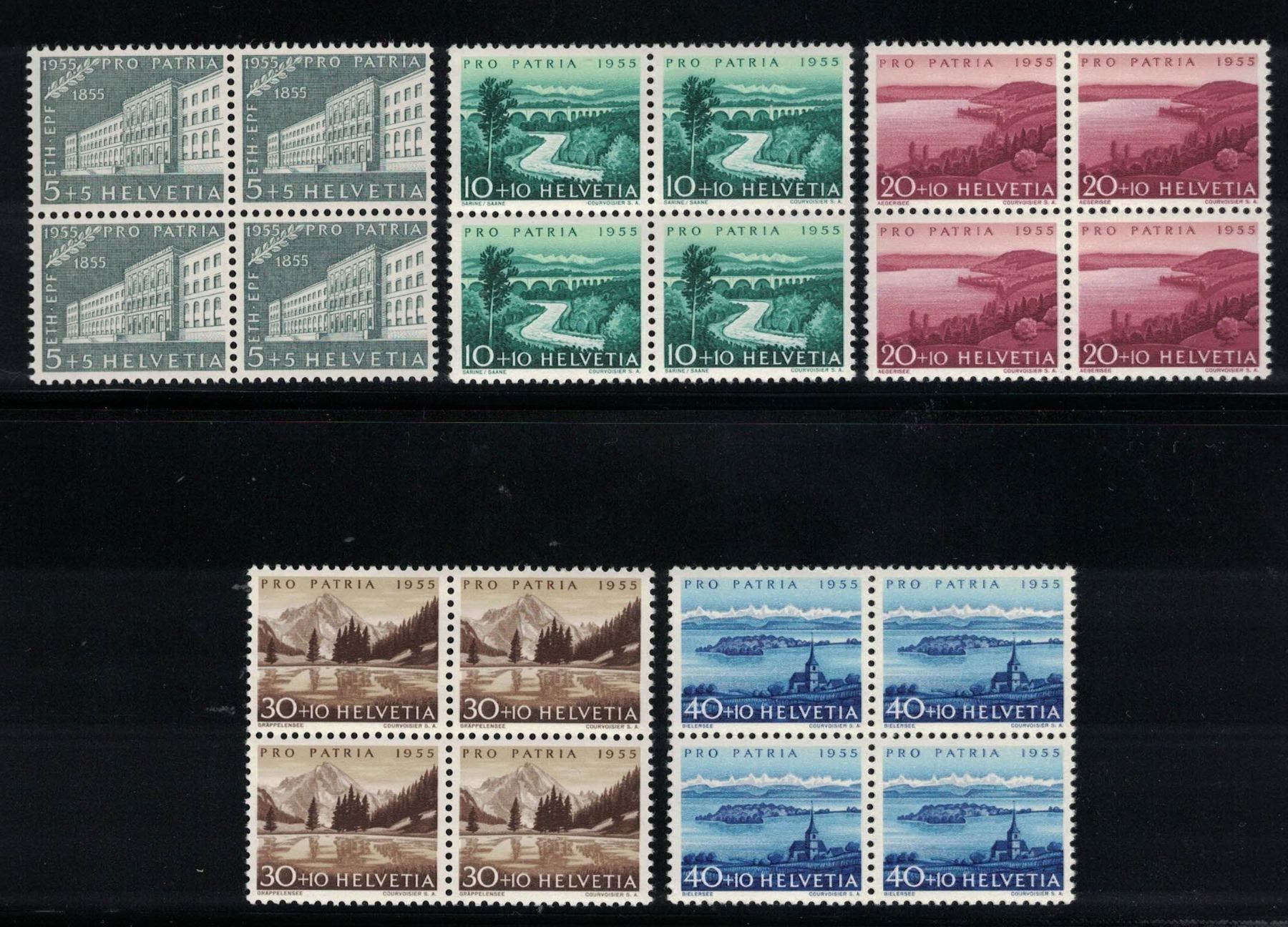Tutti i francobolli: 1955 (B71-B75) ** – Nuovo (secondo la descrizione) da Birsfelden venduto da jas54