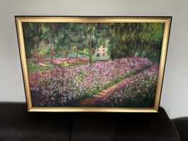 Blumengarten Gemälde Frühling Impressionismus XXL gerahmt