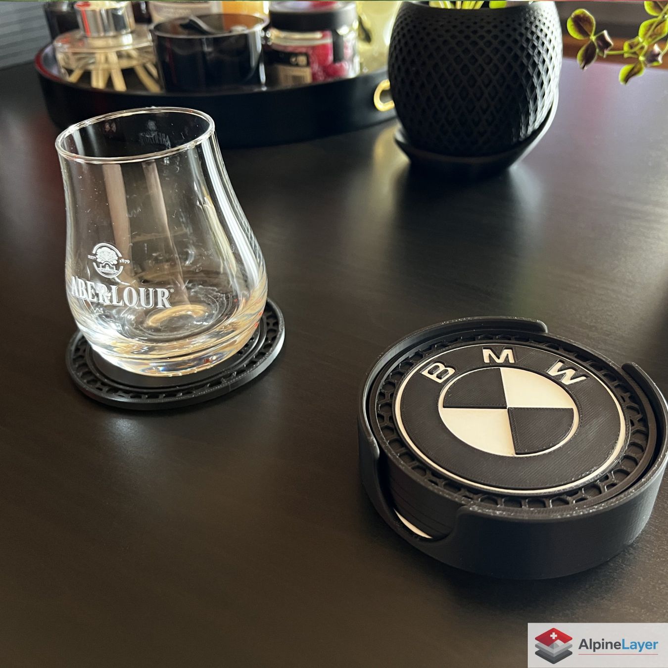 Sottobicchieri: BMW Inspired Coaster with Holder 3D Printed – Nuovo (secondo la descrizione) da Losone venduto da AlpineLayer 2