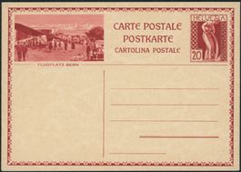 1929 - Bildpostkarte - Flugplatz Bern - Flugpost•ungebraucht