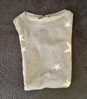 Even & Odd Strickpullover Grau Sternen Oberteil Gr XS 34