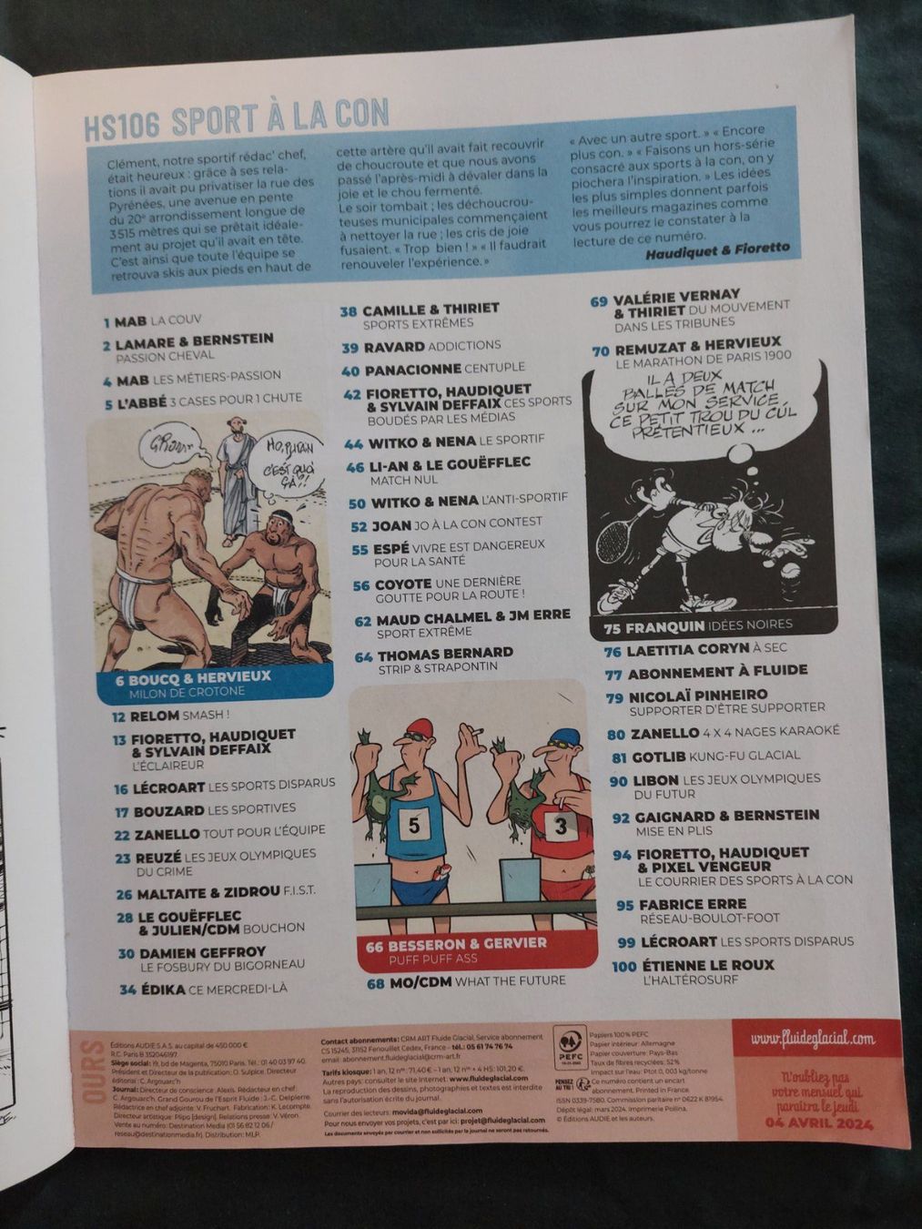 Fumetti: Fluide Glacial HS No 106 Mars 2024 TBE – Usato da Genève venduto da Blu_BD 2