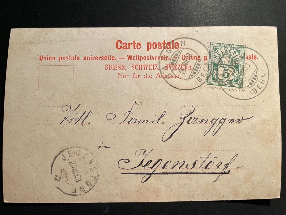 Gruss Aus Bargen B. Aarberg 1903, Zwergstempel Jegenstorf | Kaufen Auf ...