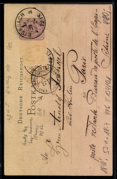 Cancelleria postale: Vorläufer-Lithographie Ganzsache PP6F15 – Usato da Berlin venduto da bartko-reher 1