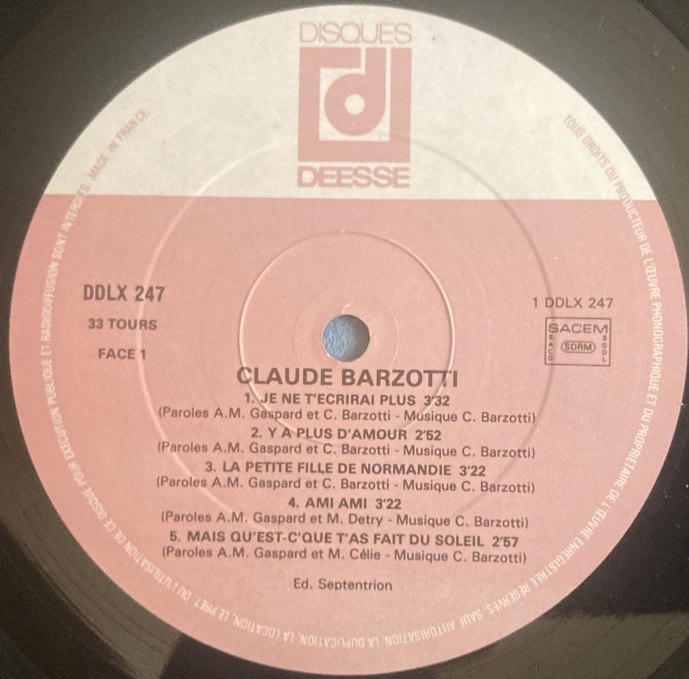 Dischi in vinile: CLAUDE BARZOTTI - LE RITAL – Usato da Poliez-Pittet venduto da Newtown-Records 3