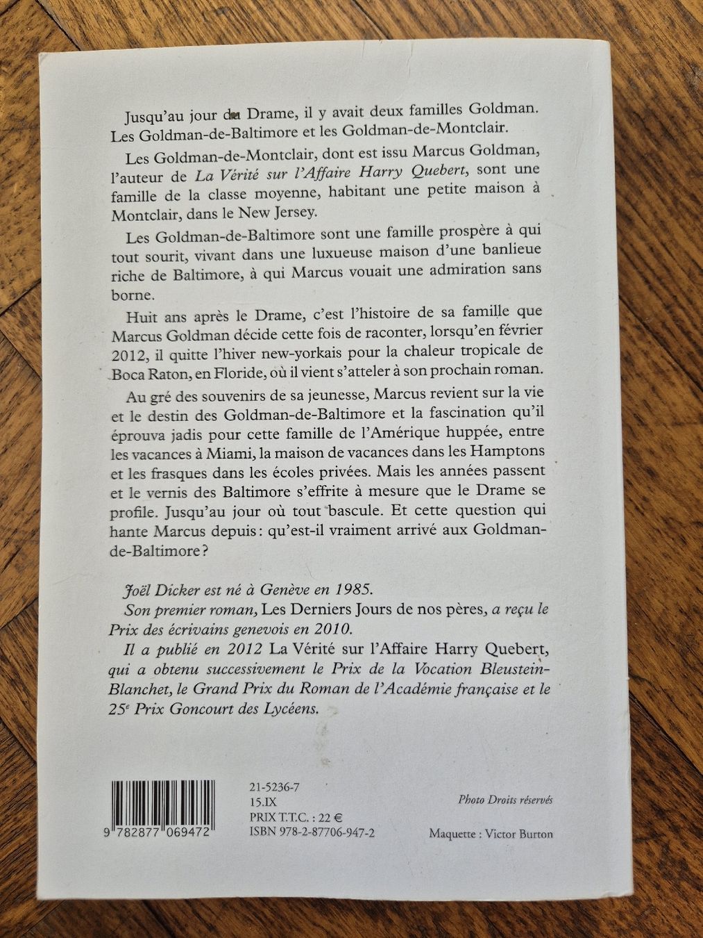 Libri: Le Livre des Baltimore, Joël Dicker – Usato da Yverdon-les-Bains venduto da somiou 1