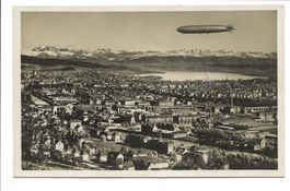 Graf Zeppelin über Stadt Zürich - Alpenpanorama - 1929