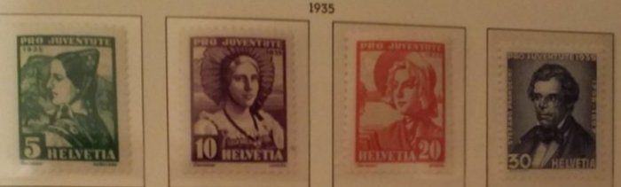 Tutti i francobolli: 1935, Nr. J73-76, Pro Juventute Satz,  postfrisch – Nuovo (secondo la descrizione) da Baden venduto da Eggi
