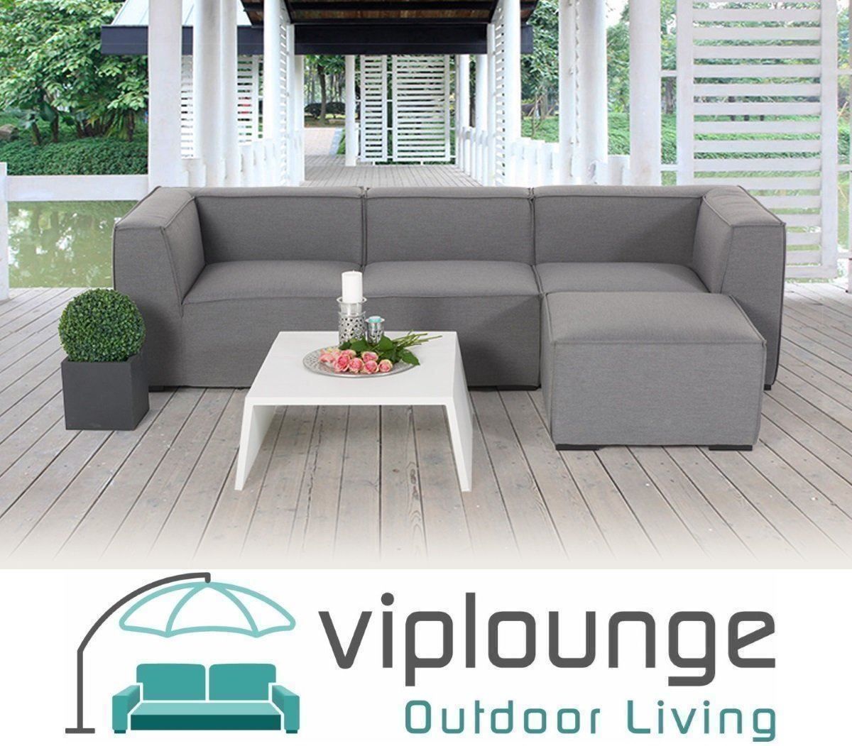 Viplounge Divani: Gartenmöbel 3-Sitzer Sofa mit Hocker – Nuovo e nell'imballaggio originale da Uznach venduto da viplounge 8
