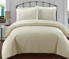 Parure de lit Gaufrée Crème 200x200 Neuf Emballage d'origine