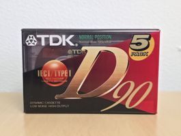 TDK D 90 - 5-PACK - TYPE I - 1995 - HIGH PRECISION - NOS OVP