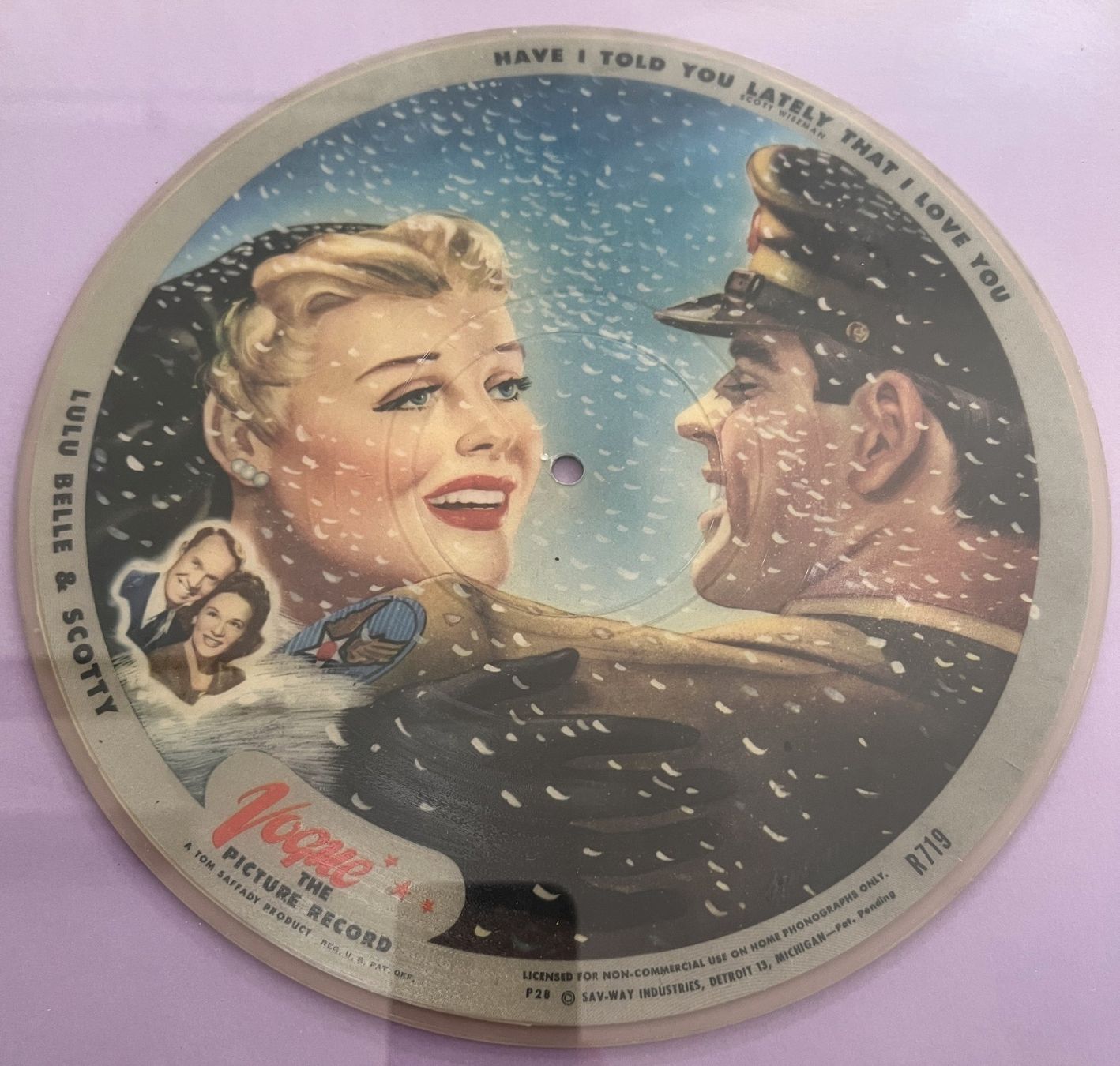 Dischi in vinile: Vogue Bild- Schallplatte Bildplatte R719,  gerahmt – Usato da Rothrist venduto da Brandystar 1