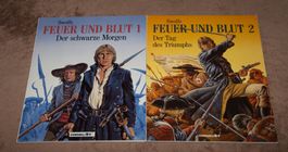 2 x FEUER UND BLUT … Nr. 1-24 … comicArt …  1. Auflagen 1990