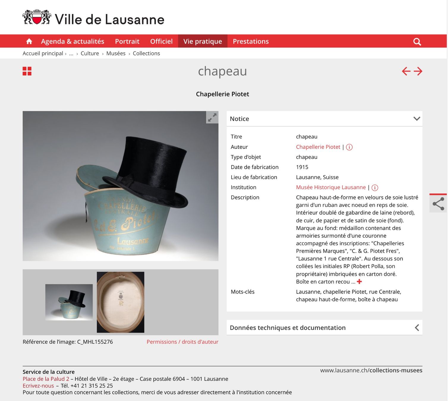 Hüte, Mützen & Caps: Offrez vous une pièce de musée, chapeau Piottet 1909 – Gebraucht aus Bex von glo_j5oz 5