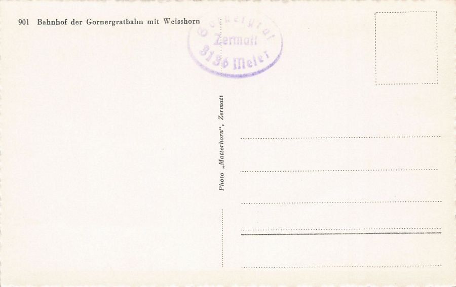 Cartoline postali: Bahnhof Gornergratbahn um 1940-45 – Usato da Frauenfeld venduto da POML 1