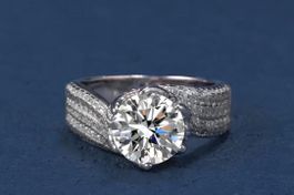 💎 ANELLO argento 925 con moissanite come NUOVO💎
