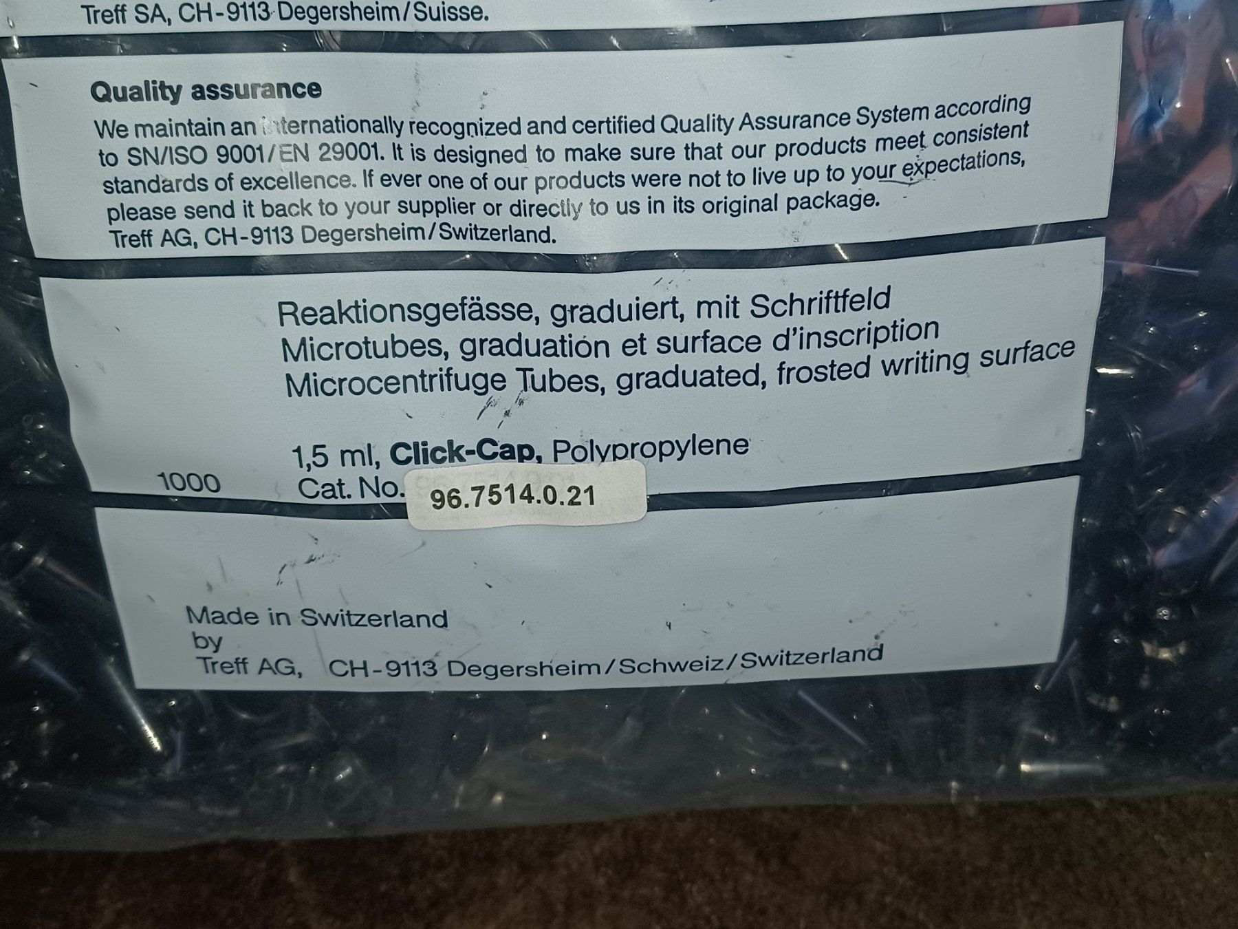 Altro in Stoviglie & Bicchieri: Mikroproberöhrchen PP 1,5 ml, Typ Eppendorf, Verschluss PP – Usato da Schupfart venduto da philippb06 1