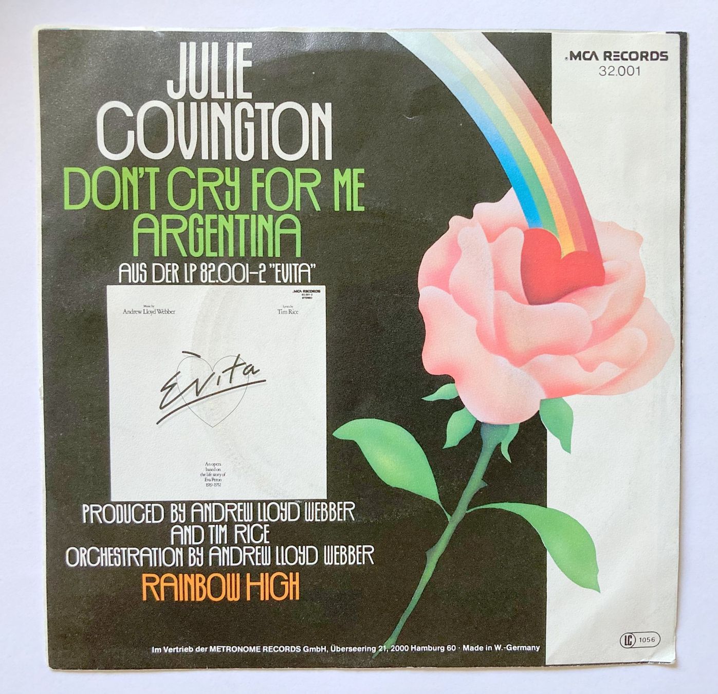 Schallplatten: JULIE COVINGTON - DON'T CRY FOR ME ARGENTINA – Gebraucht aus Bottens von hotter-than-hell 1