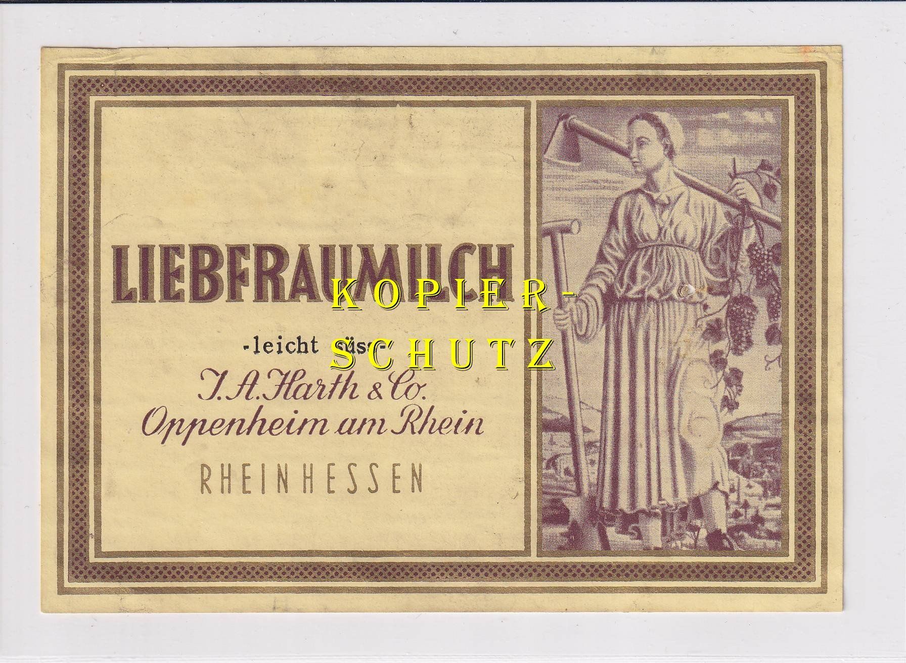 Papier: Etikette - Liebfraumilch (Harth) /bd – D'occasion à Hombrechtikon par Rudolf07
