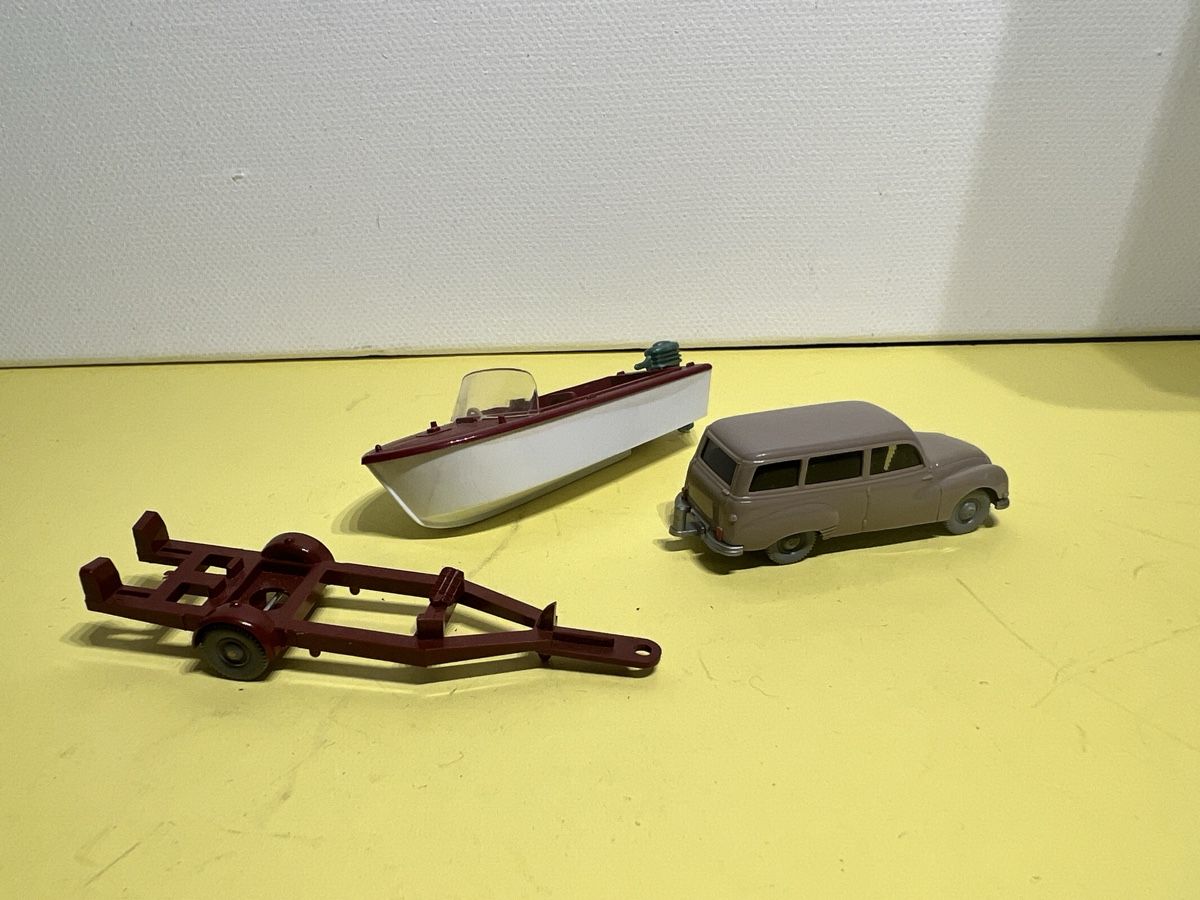 Wiking Modellini d'auto: Wiking DKW mit Motorboot-Anhänger in 1/87 – Usato da Weinfelden venduto da Kammerflimmern 3