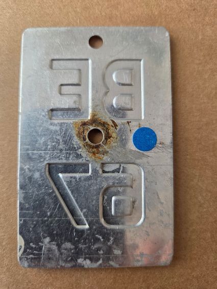 Sachs Ecriteaux: Velonummer BE 67 plaque velo – D'occasion à Schenkon par Uhu007 1