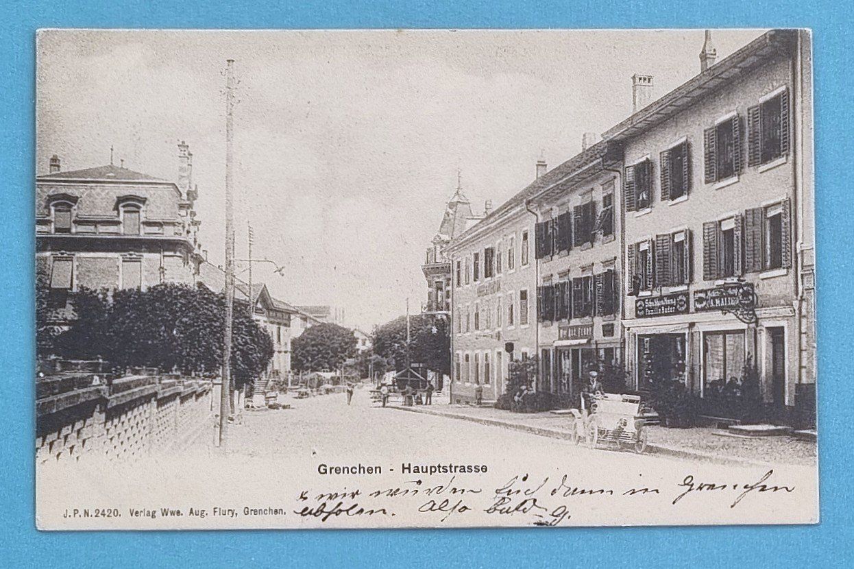 Cartoline postali: Grenchen - Hauptstrasse - alte Ansichtskarte von 1906 – Usato da Rothrist venduto da RROENK