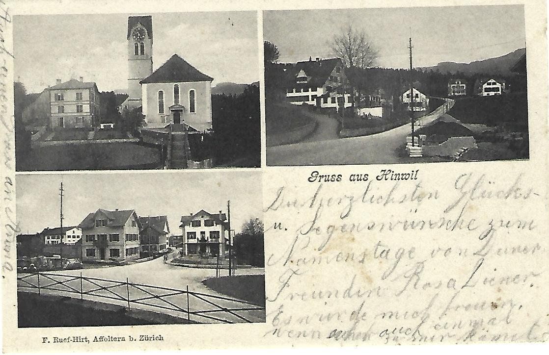 Cartoline postali: Gruss aus Hinwil 3--Teilig – Usato da Wetzikon ZH venduto da Brulu100