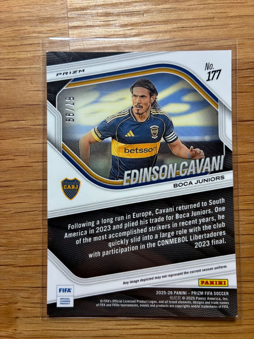 Topps Carte collezionabili: Panini Prizm Edinson Cavani /99 – Usato da Wangenried venduto da Garagara 1