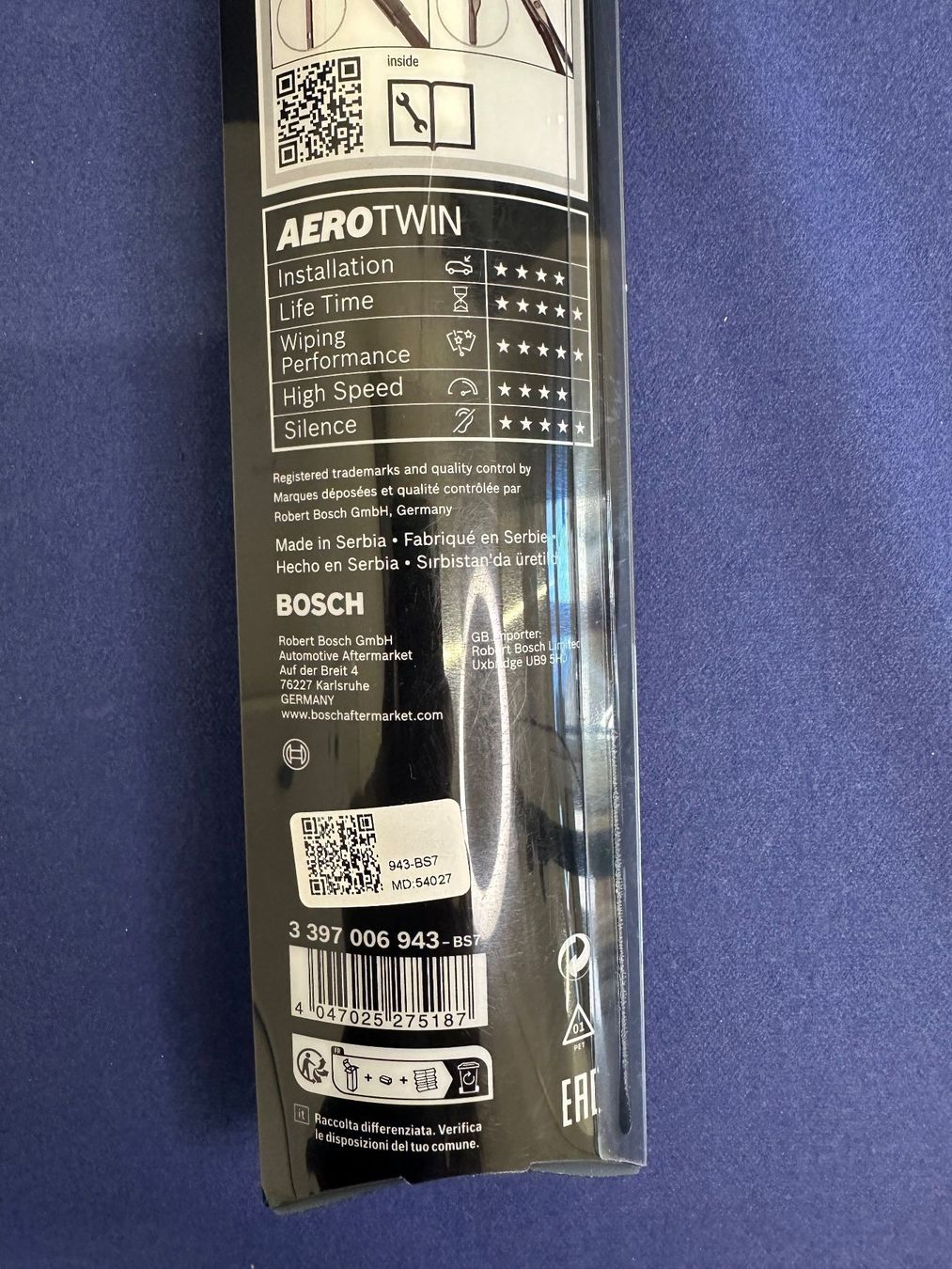 Bosch Alle Autoersatzteile: Wischerblatt Bosch Aerotwin AP 400 U – Neu (gemäss Beschreibung) aus Liestal von FuV01 5