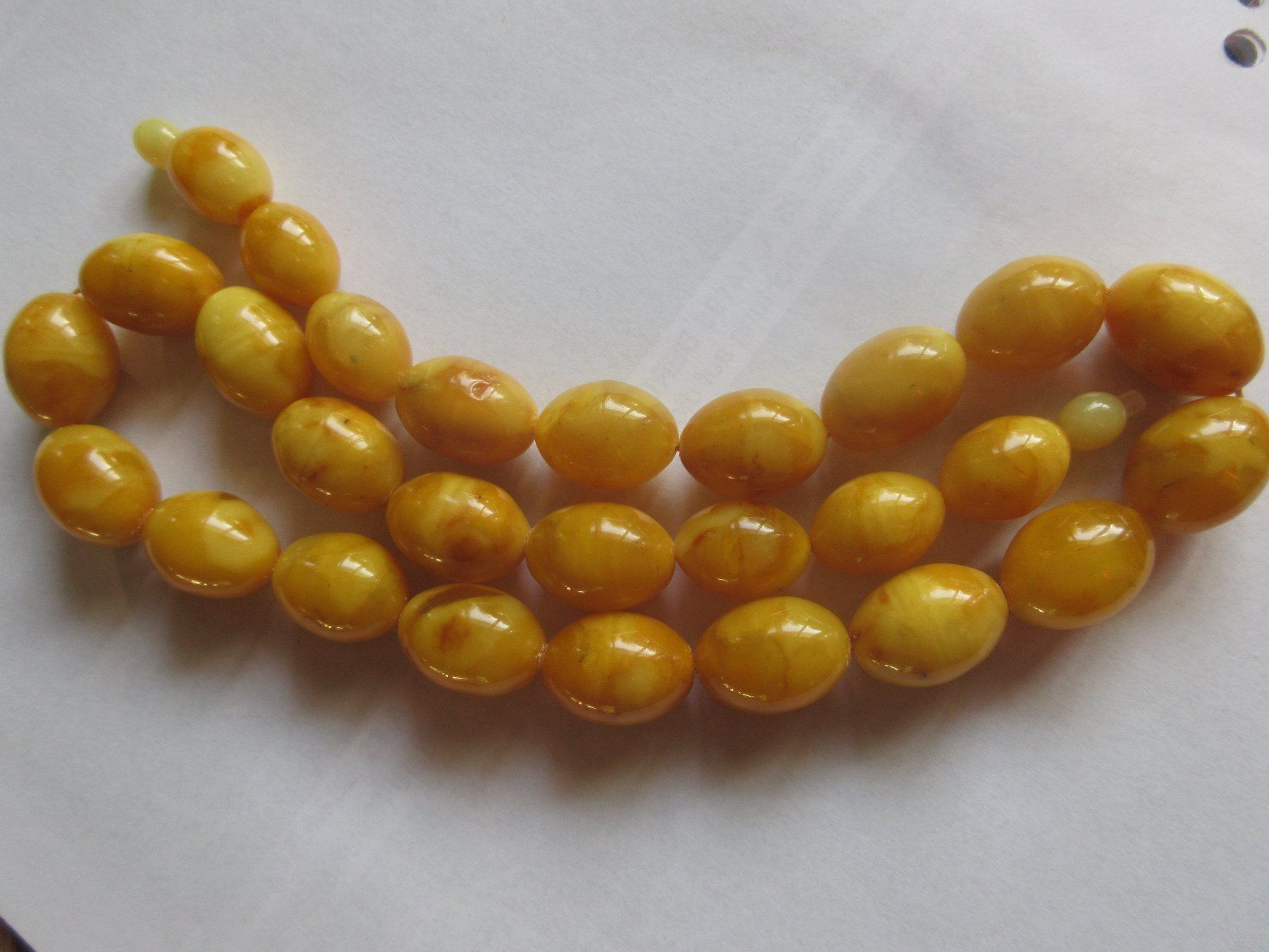 Catenine: Oliven-Bernsteinkette in der Farbe Butterscotch ca.54g – Usato da Sylt venduto da elizan 6