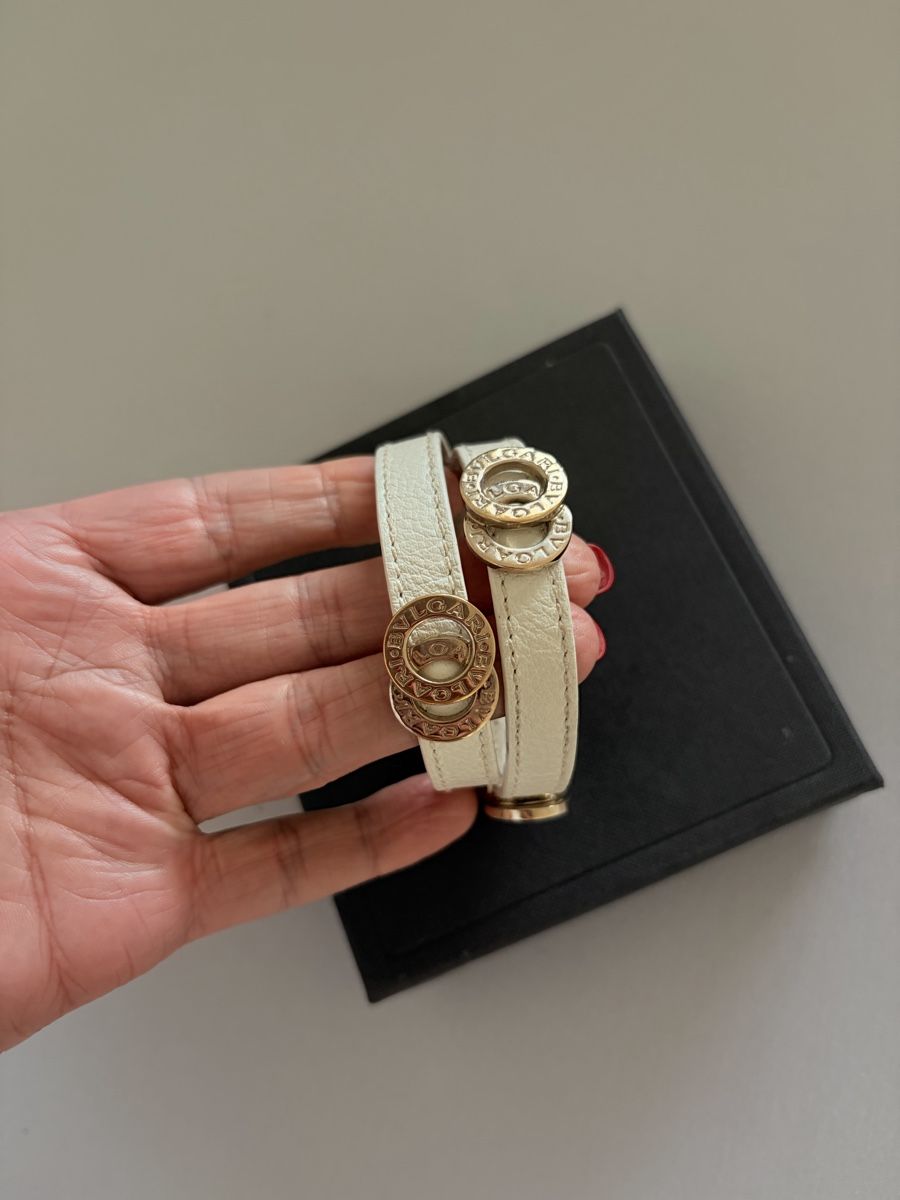 Bulgari Bracciali & Braccialetti: Bracelet cuir blanc Bulgari – Usato da Neuchâtel venduto da maxmar01 1